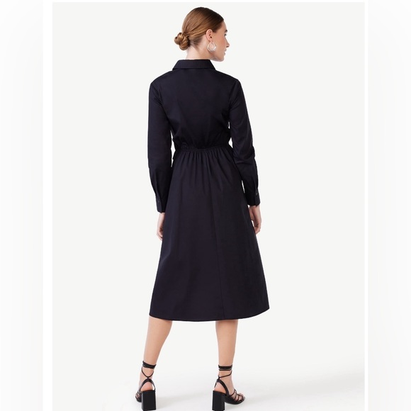 NWT🌸scoop side knot midi dress - Picture 3 of 17